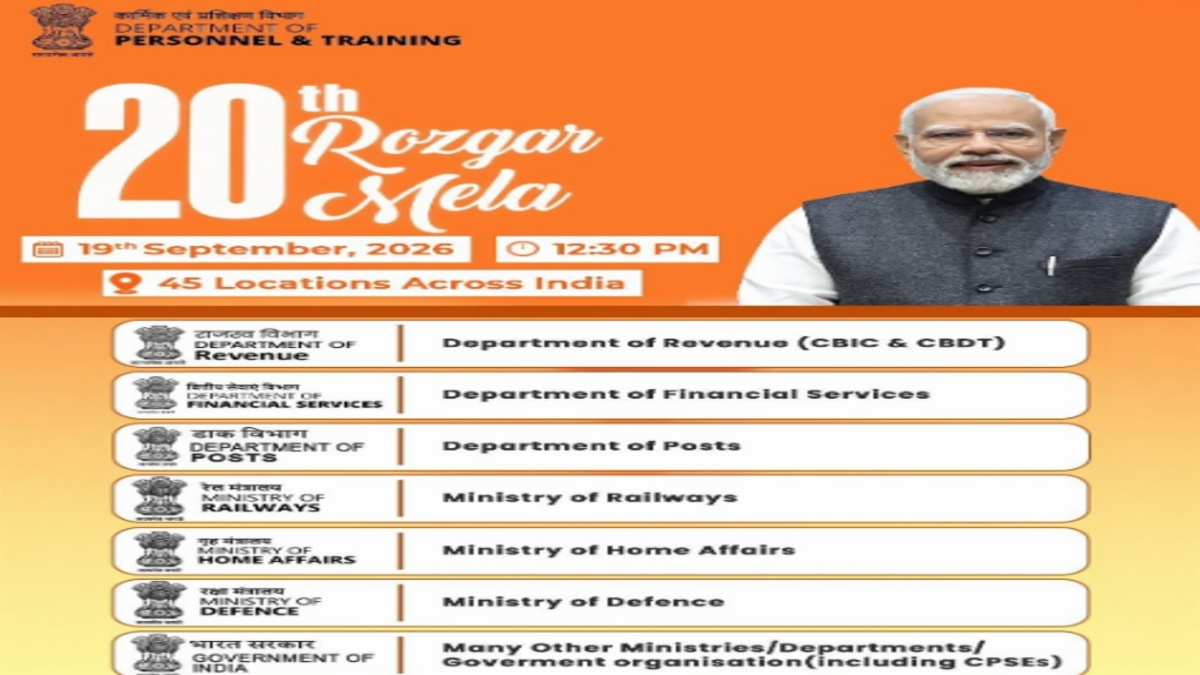 PM Modi to Distribute 51,000+ Appointment Letters at 20th Rozgar Mela